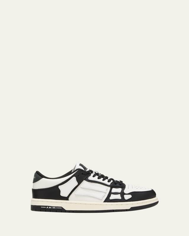 Skel Bicolor Leather Low-Top Sneakers